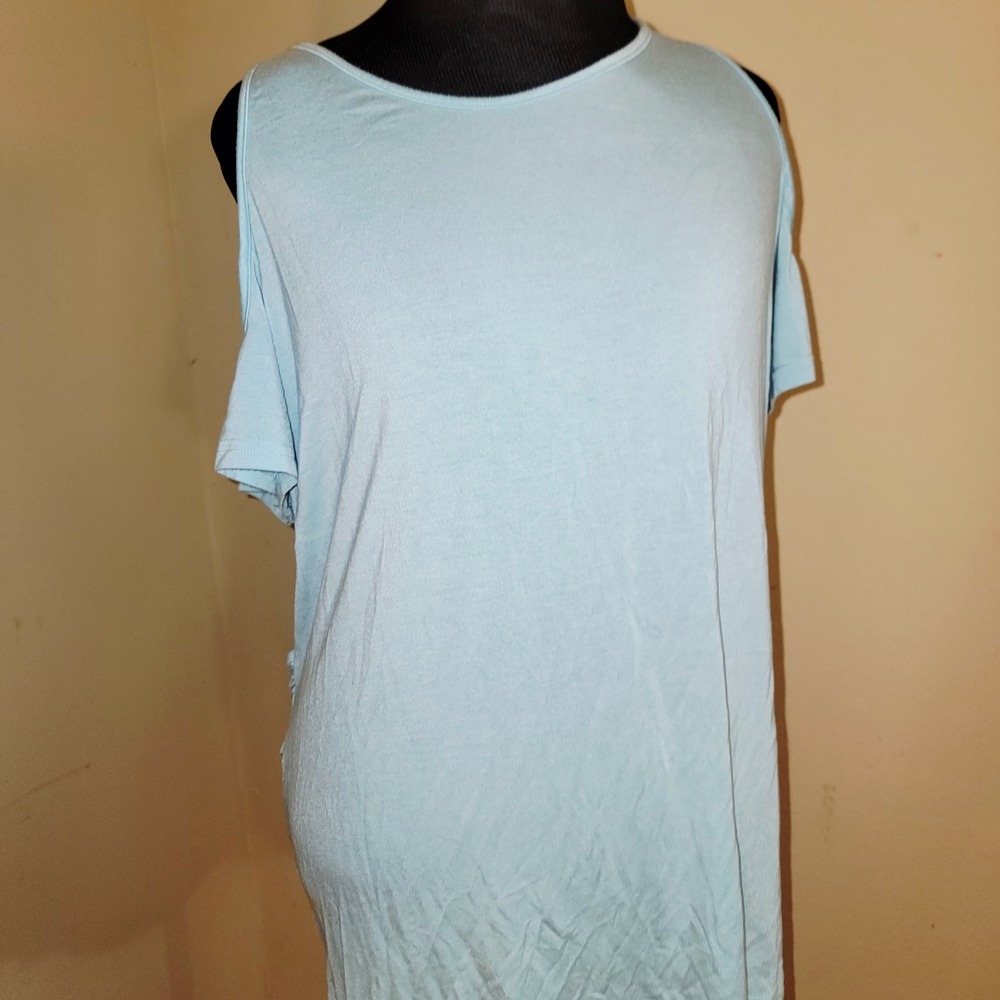 *All Tops: 5 for $25* Source Unknown Light Blue Short Sleeve Top